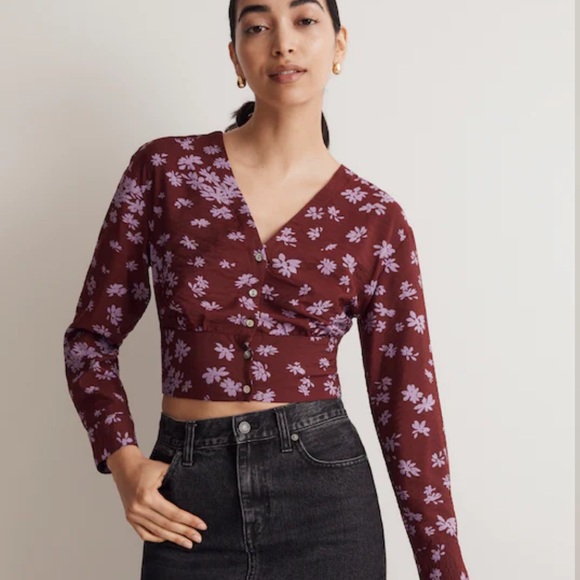 Madewell Tops - NWT Madewell V-Neck Button-Front Shirt